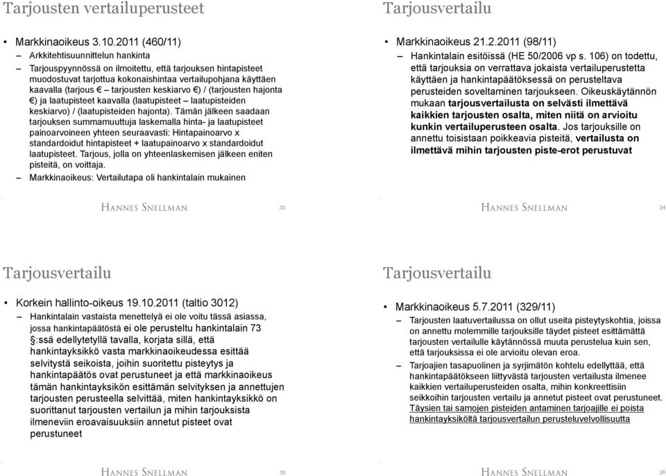 keskiarvo ") / (tarjousten hajonta ") ja laatupisteet kaavalla (laatupisteet laatupisteiden keskiarvo) / (laatupisteiden hajonta).