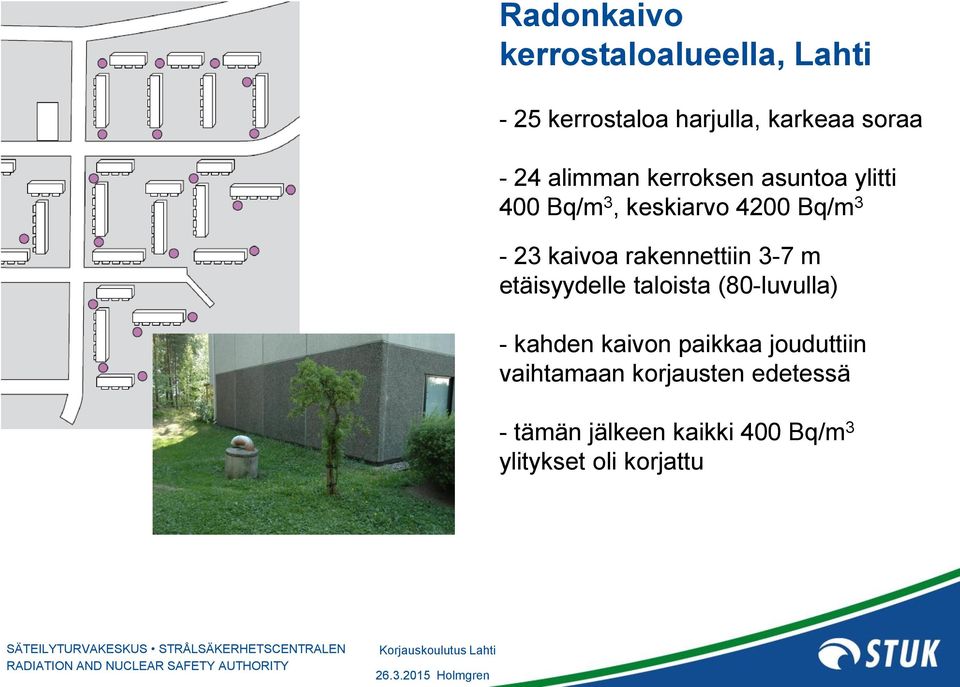 rakennettiin 3-7 m etäisyydelle taloista (80-luvulla) - kahden kaivon paikkaa