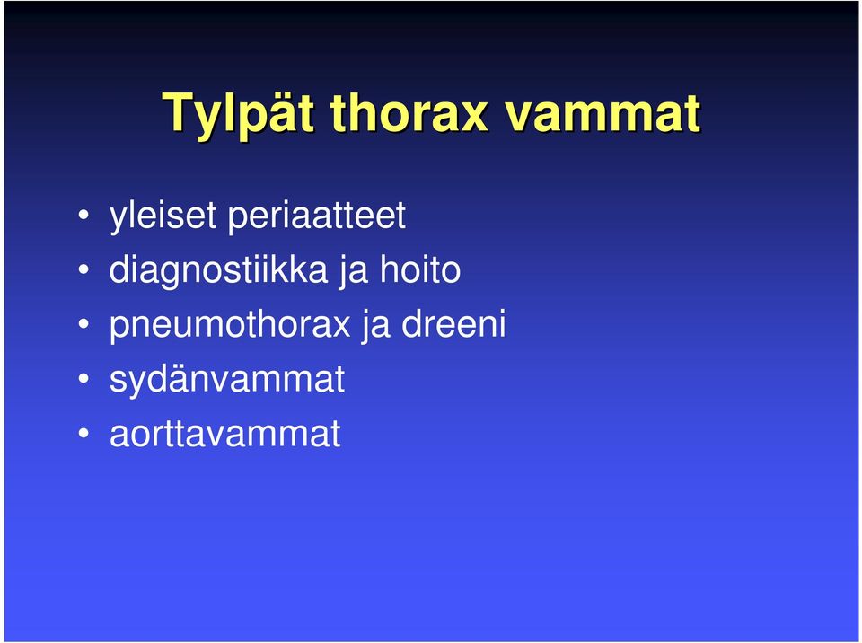 diagnostiikka ja hoito