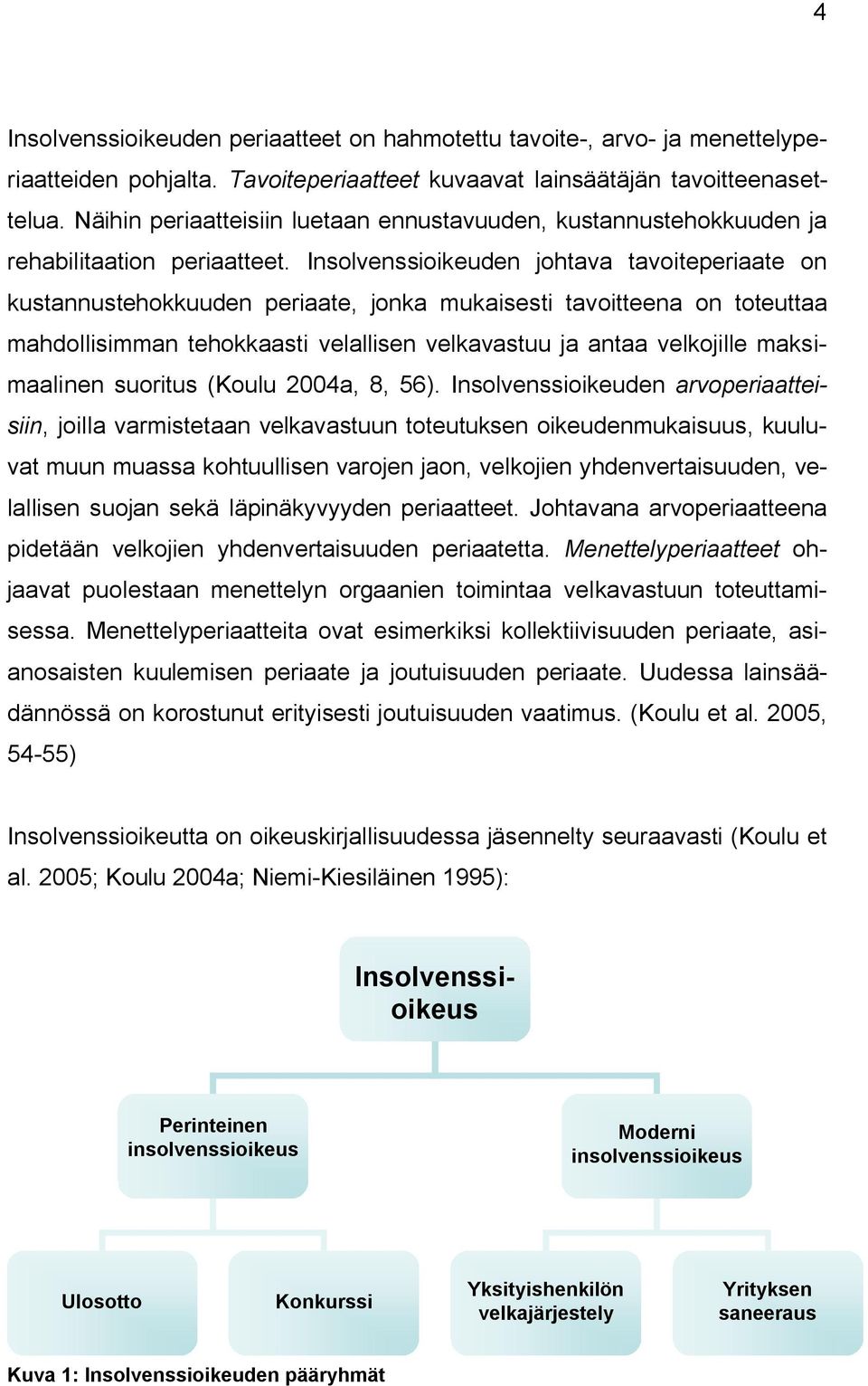 Insolvenssioikeuden johtava tavoiteperiaate on kustannustehokkuuden periaate, jonka mukaisesti tavoitteena on toteuttaa mahdollisimman tehokkaasti velallisen velkavastuu ja antaa velkojille