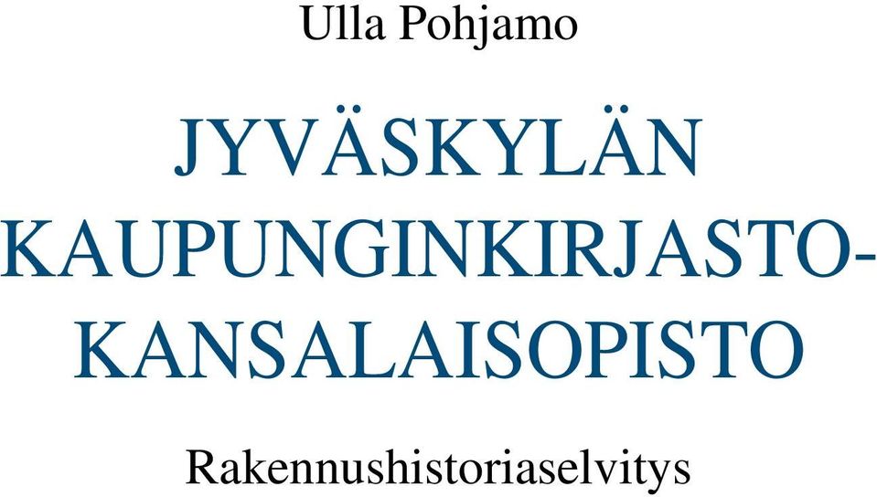 KAUPUNGINKIRJASTO-