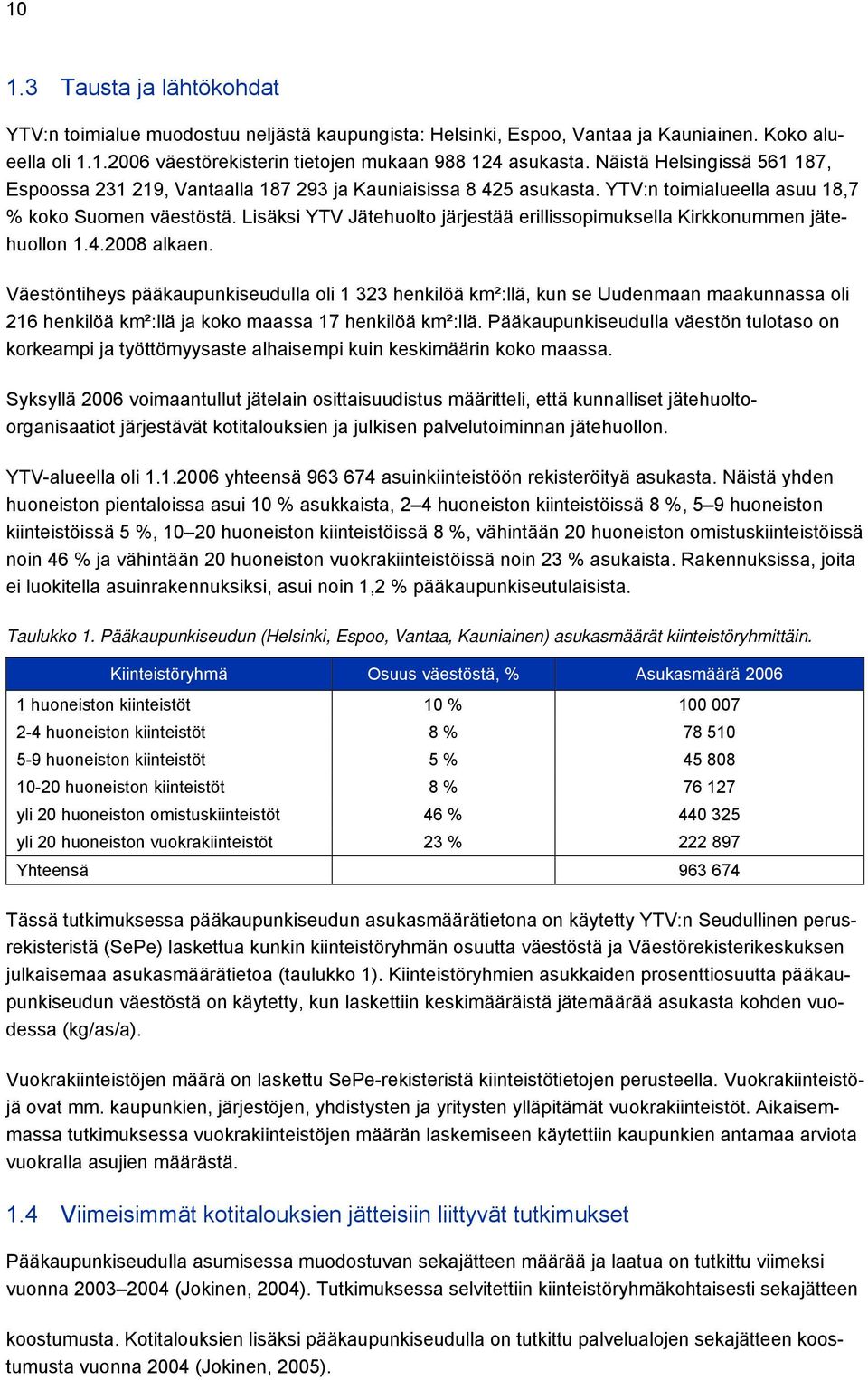 Lisäksi YTV Jätehuolto järjestää erillissopimuksella Kirkkonummen jätehuollon 1.4.2008 alkaen.