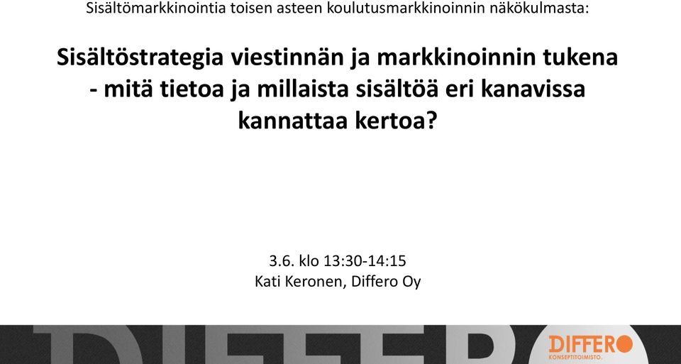 tukena - mitä tietoa ja millaista sisältöä eri kanavissa