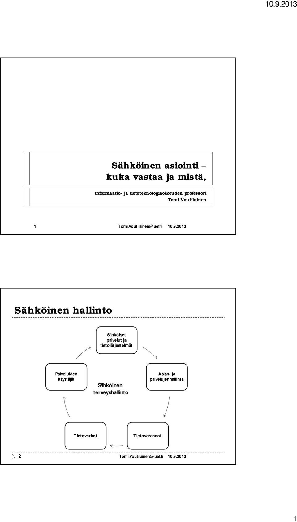 hallinto Sähköiset palvelut ja tietojärjestelmät Palveluiden