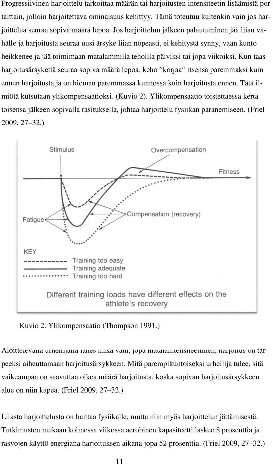 Jos harjoittelun jälkeen palautuminen jää liian vähälle ja harjoitusta seuraa uusi ärsyke liian nopeasti, ei kehitystä synny, vaan kunto heikkenee ja jää toimimaan matalammilla tehoilla päiviksi tai