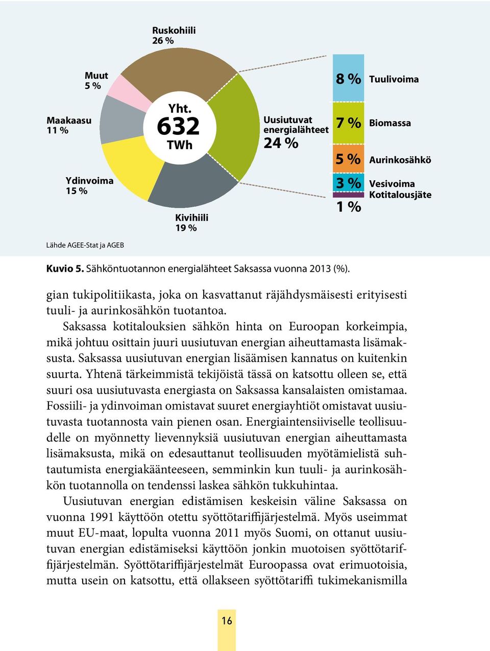 gian tukipolitiikasta, joka on kasvattanut räjähdysmäisesti erityisesti tuuli- ja aurinkosähkön tuotantoa.