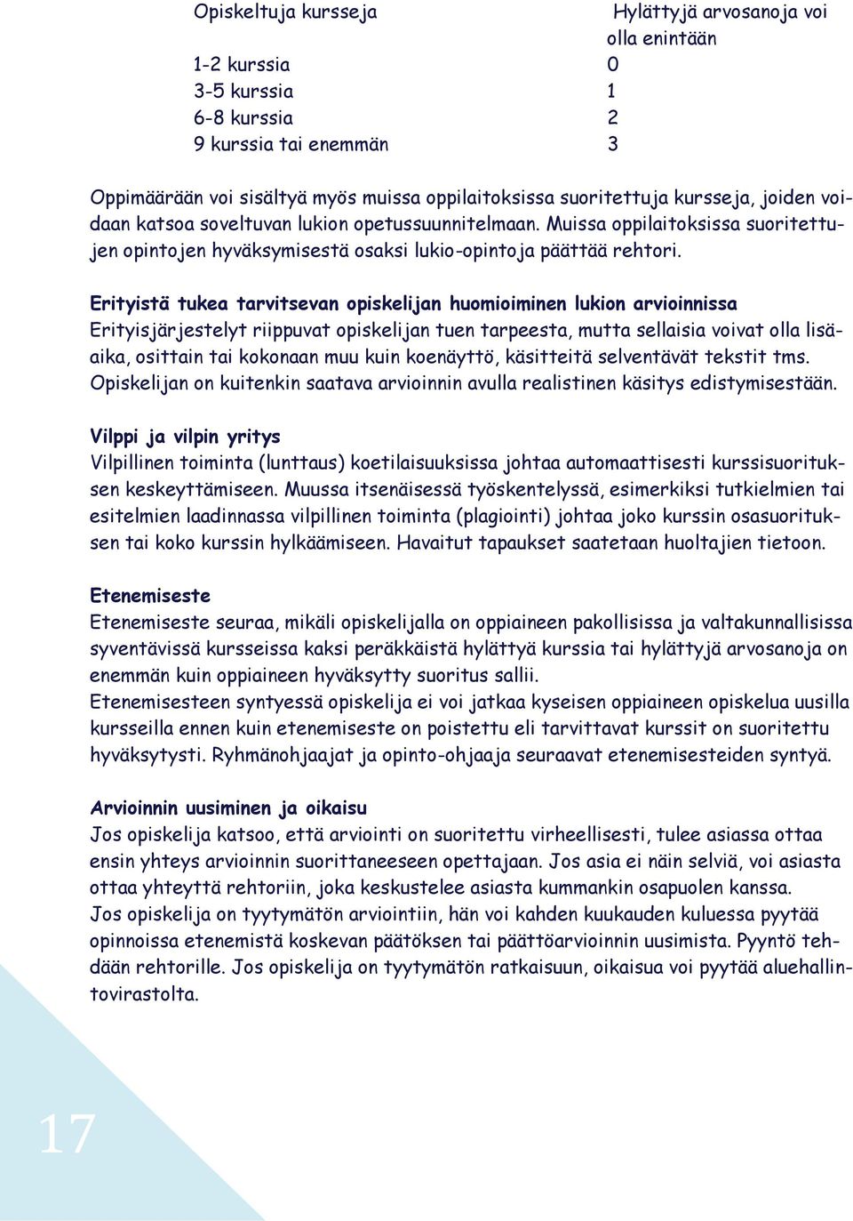 Erityistä tukea tarvitsevan opiskelijan huomioiminen lukion arvioinnissa Erityisjärjestelyt riippuvat opiskelijan tuen tarpeesta, mutta sellaisia voivat olla lisäaika, osittain tai kokonaan muu kuin