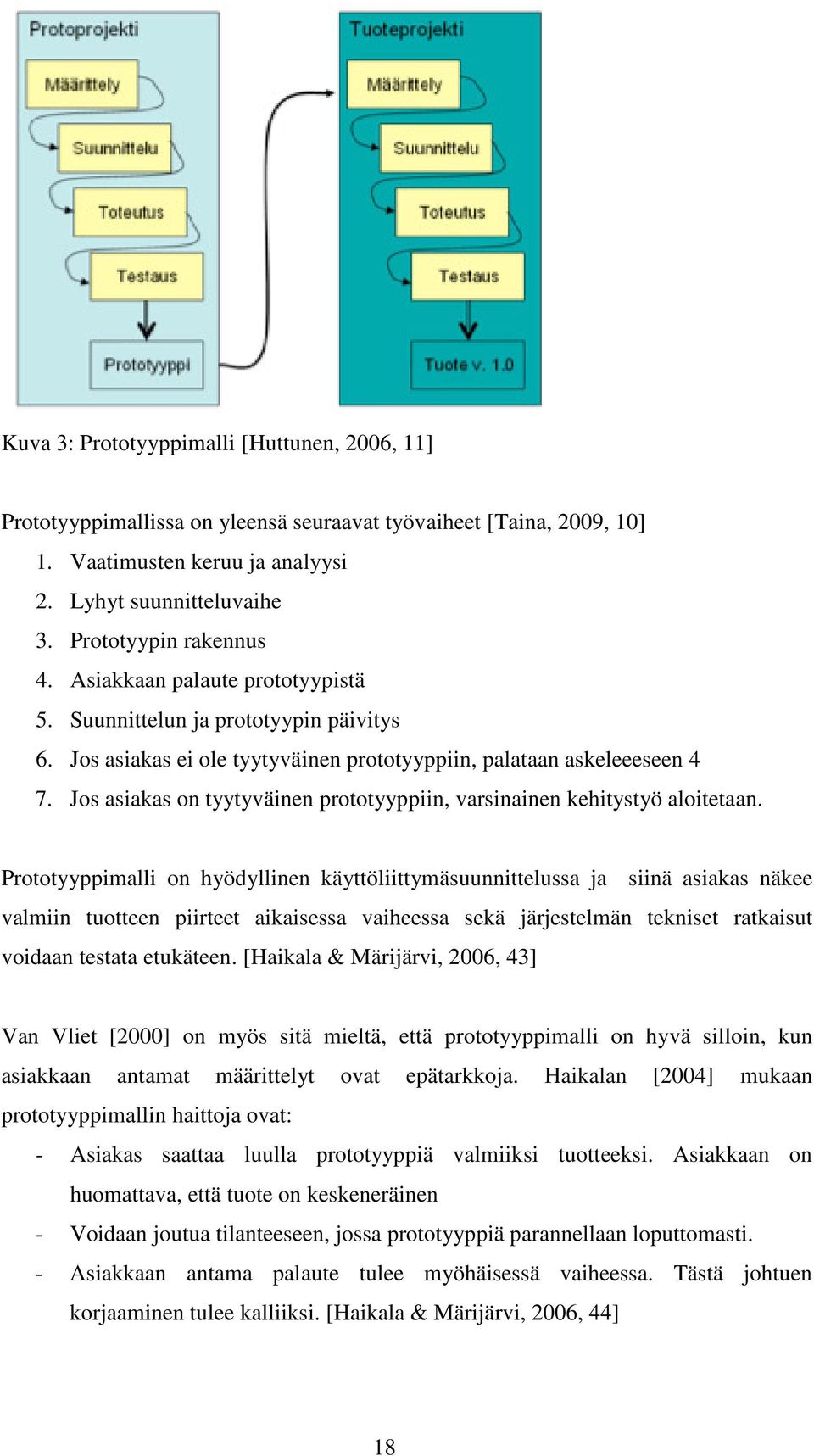 Jos asiakas on tyytyväinen prototyyppiin, varsinainen kehitystyö aloitetaan.