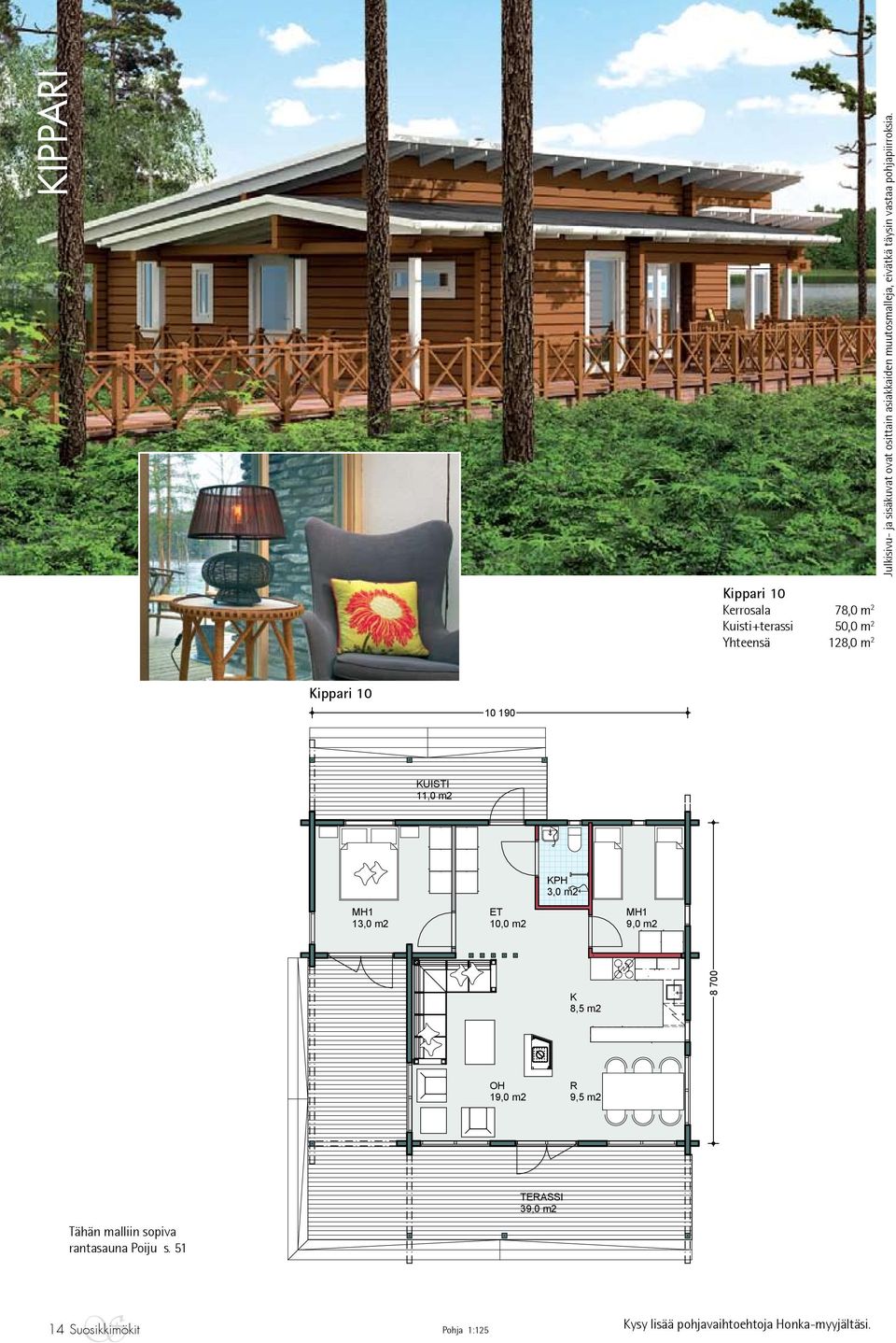 pln PRINTED BY:outih Kippari 10 Kerrosala 78,0 m 2 Kuisti+terassi 50,0 m 2 Yhteensä 128,0 m 2 Kippari 10 10 190 KUITI 11,0 m2