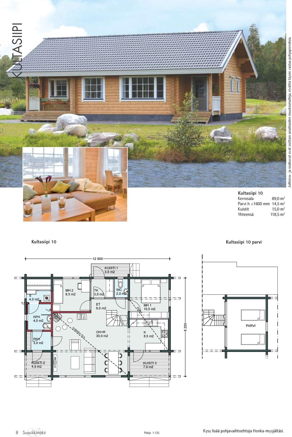 2011 PRINTED FROM FILE: KULTA-10 A_V 8 200 Kultasiipi 10 Kerrosala 89,0 m 2 Parvi h <1600 mm 14,5 m 2 Kuistit 15,0 m 2 Yhteensä 118,5 m 2 KUITI 3 7,0 m2 Kultasiipi 10 Kultasiipi 10 parvi 12