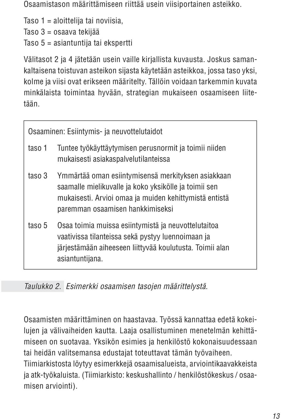 Joskus samankaltaisena toistuvan asteikon sijasta käytetään asteikkoa, jossa taso yksi, kolme ja viisi ovat erikseen määritelty.