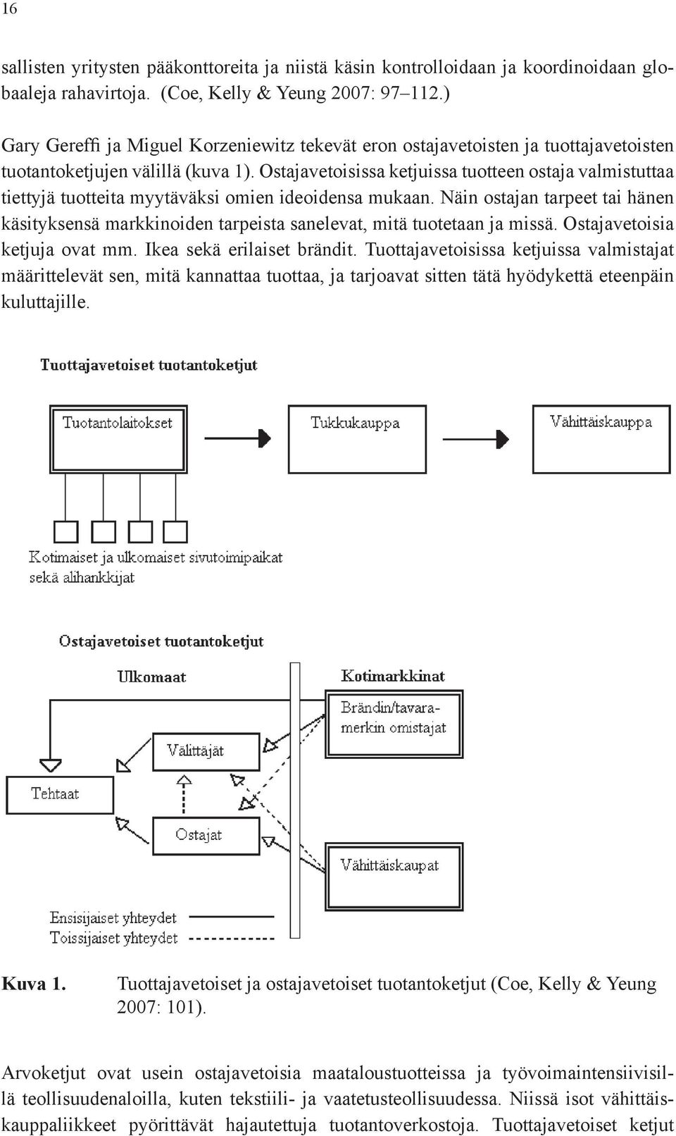 Ostajavetoisissa ketjuissa tuotteen ostaja valmistuttaa tiettyjä tuotteita myytäväksi omien ideoidensa mukaan.