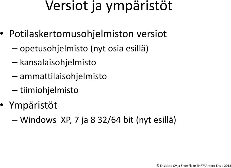 kansalaisohjelmisto ammattilaisohjelmisto