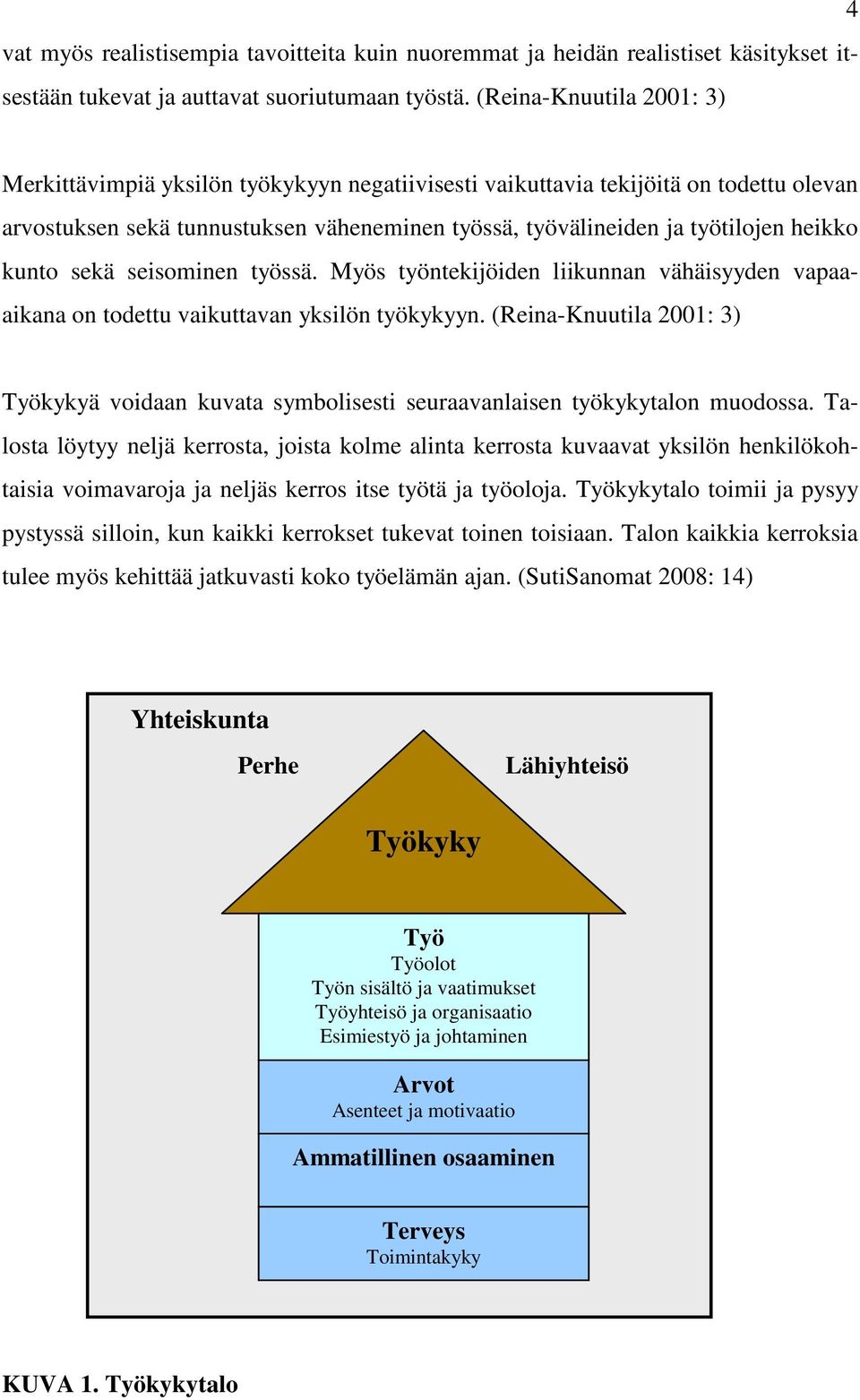 kunto sekä seisominen työssä. Myös työntekijöiden liikunnan vähäisyyden vapaaaikana on todettu vaikuttavan yksilön työkykyyn.