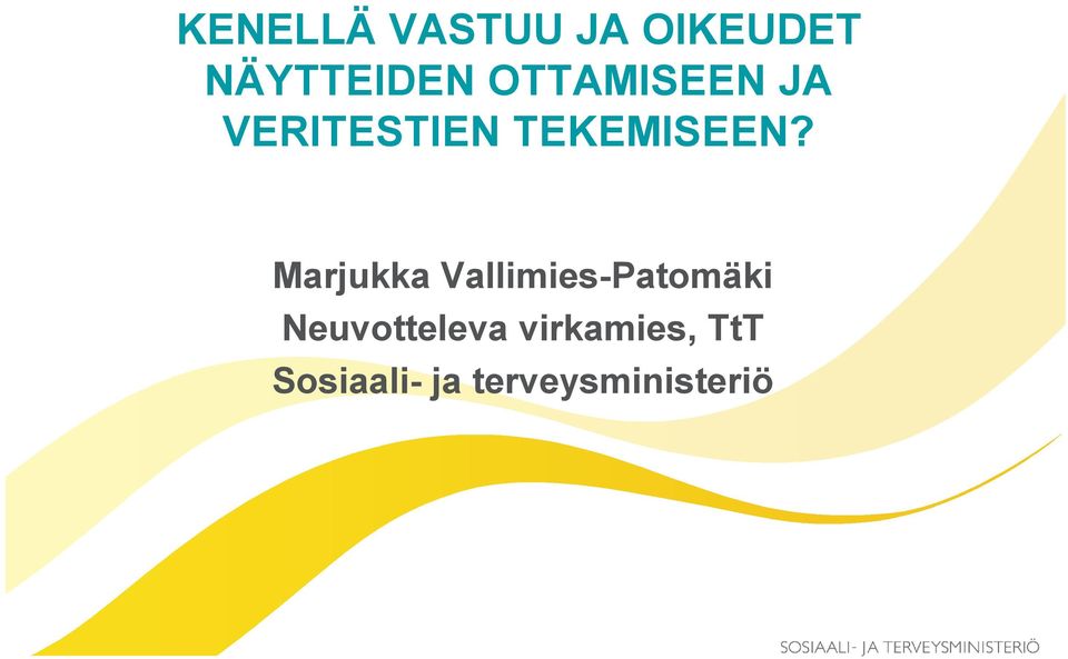 Marjukka Vallimies-Patomäki Neuvotteleva