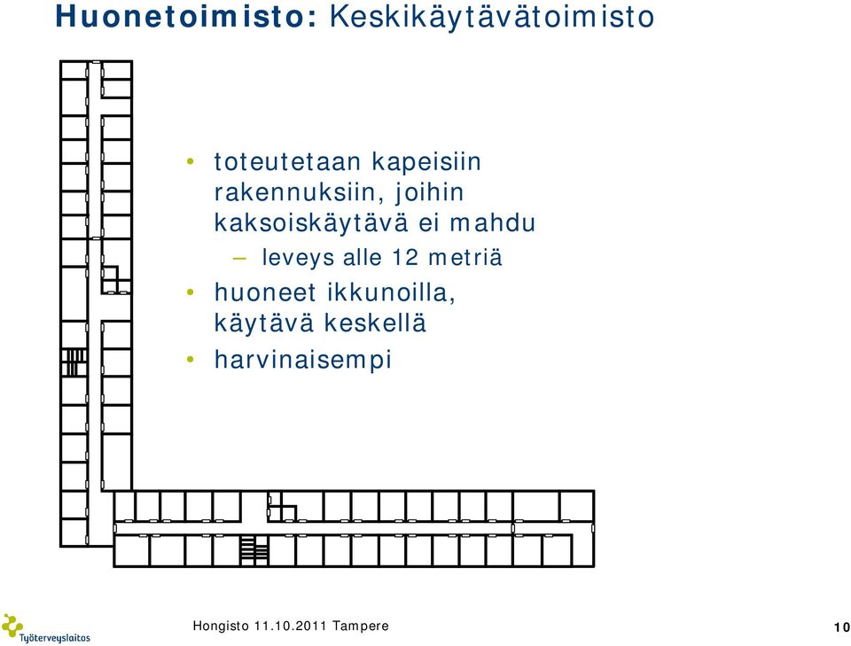 mahdu leveys alle 12 metriä huoneet ikkunoilla,