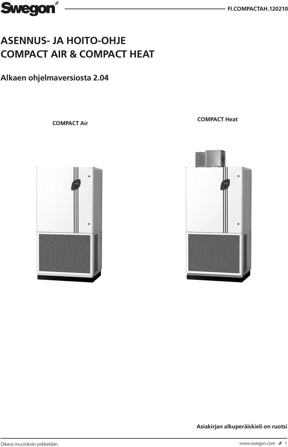 04 COMPACT Air COMPACT Heat Asiakirjan