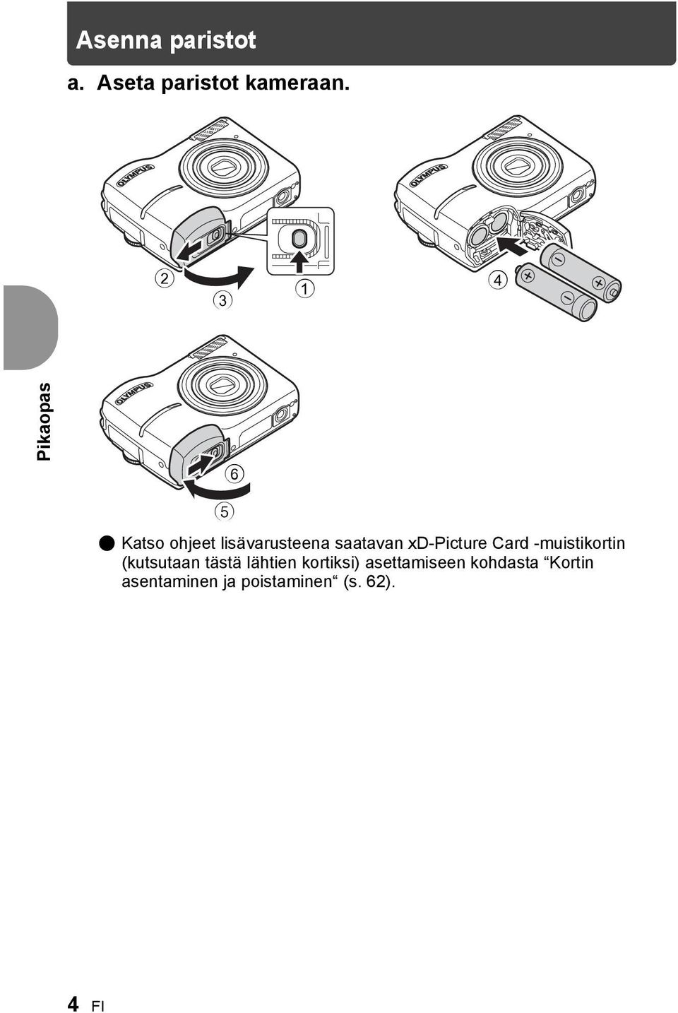 xd-picture Card -muistikortin (kutsutaan tästä lähtien