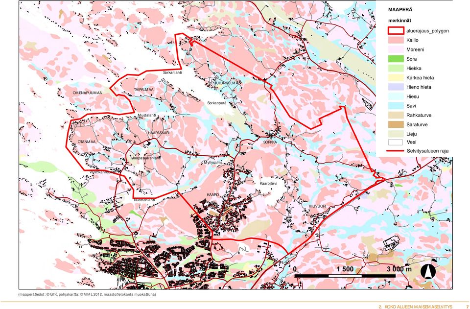 Kaarojärvi Nurmenlah KAARO TIILIVUORI (maaperä edot: GTK, pohjakar