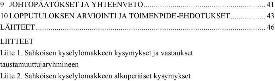 .. 43 LÄHTEET... 46 LIITTEET Liite 1.