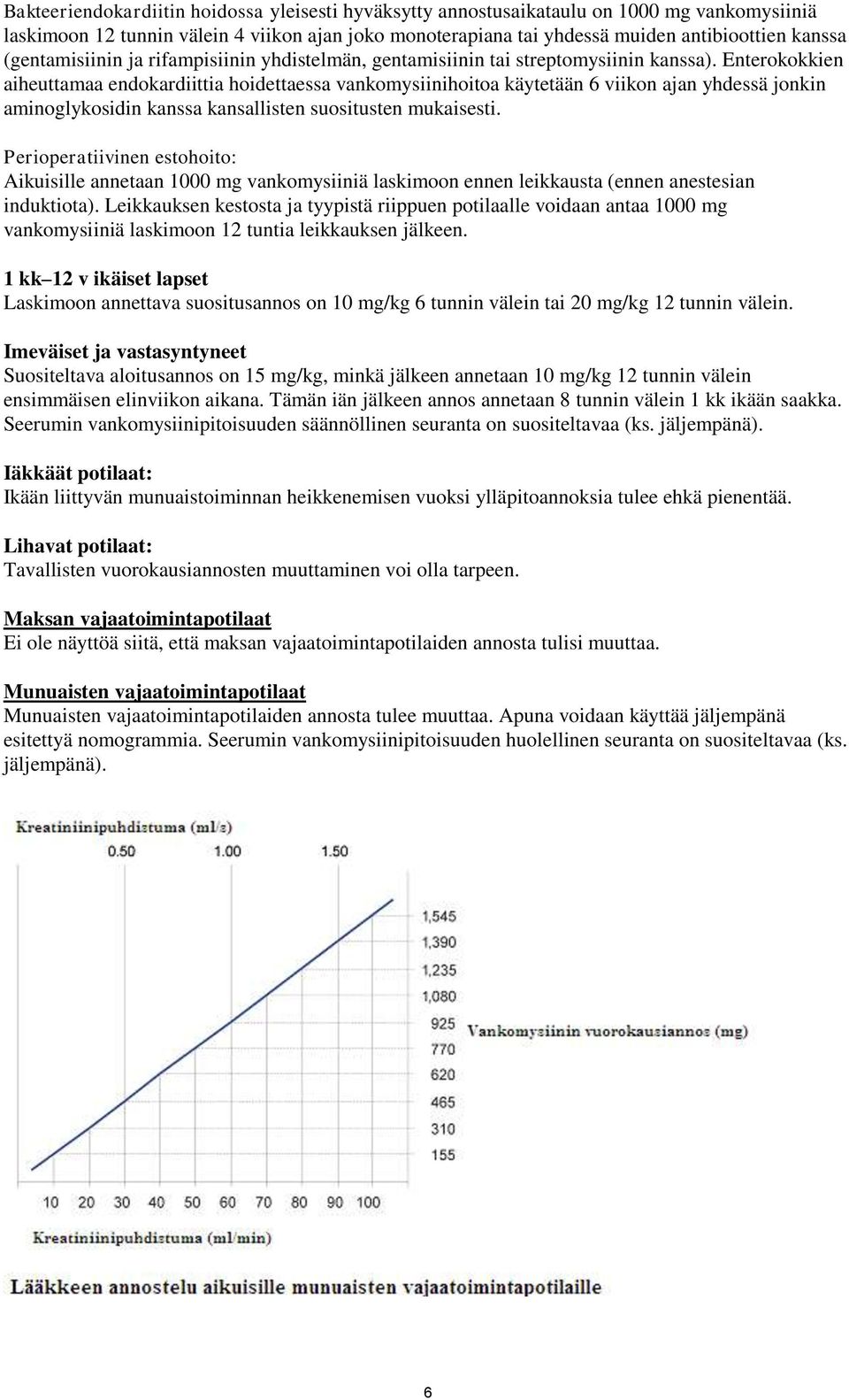 Enterokokkien aiheuttamaa endokardiittia hoidettaessa vankomysiinihoitoa käytetään 6 viikon ajan yhdessä jonkin aminoglykosidin kanssa kansallisten suositusten mukaisesti.