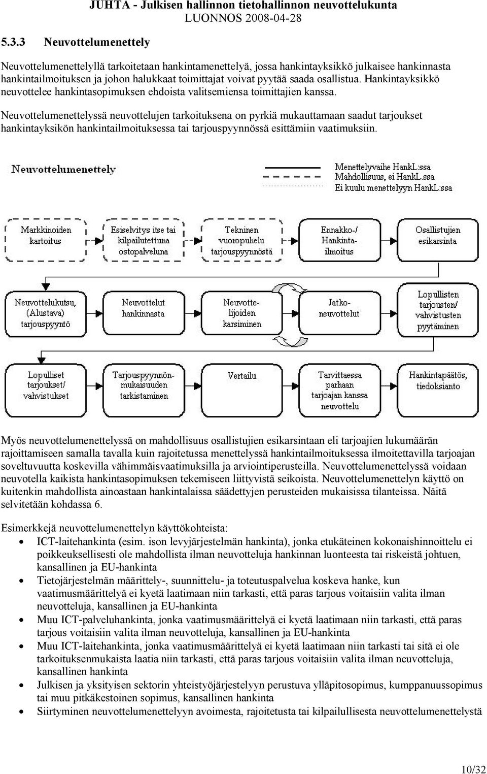 Neuvottelumenettelyssä neuvottelujen tarkoituksena on pyrkiä mukauttamaan saadut tarjoukset hankintayksikön hankintailmoituksessa tai tarjouspyynnössä esittämiin vaatimuksiin.