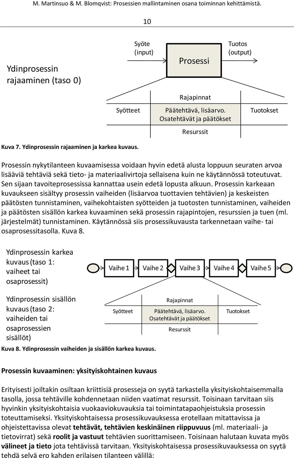 ne käytännössä toteutuvat. Sen sijaan tavoiteprosessissa kannattaa usein edetä lopusta alkuun.