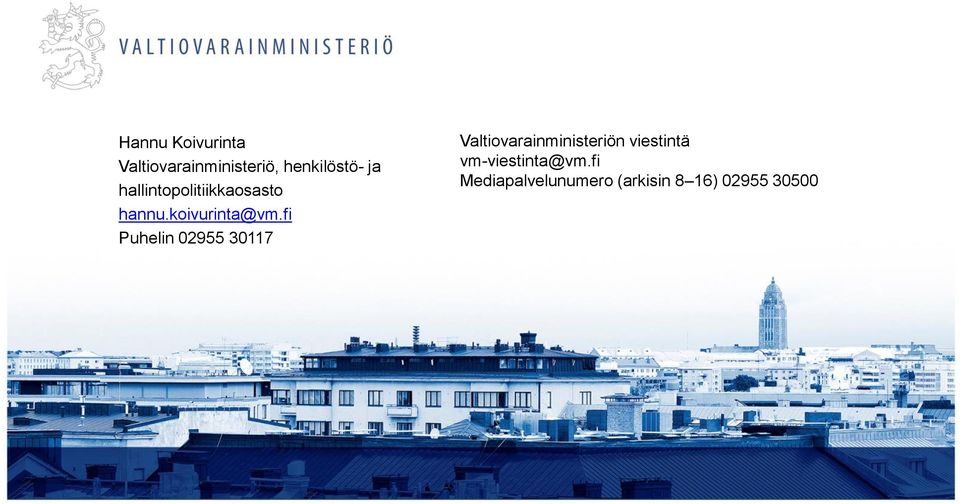 fi Puhelin 02955 30117 Valtiovarainministeriön