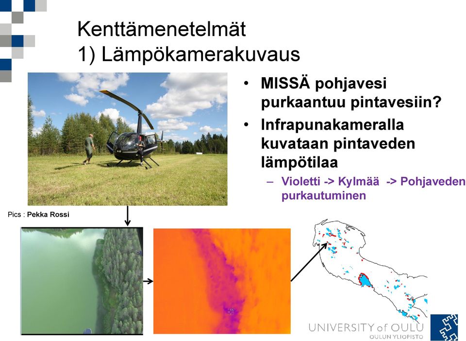 Infrapunakameralla kuvataan pintaveden