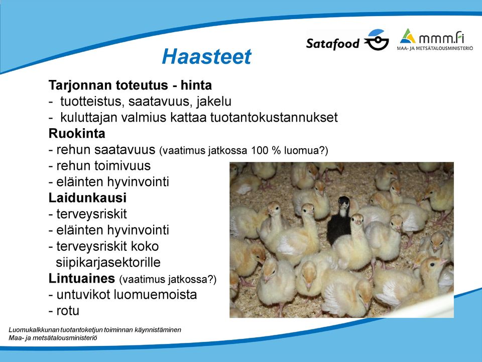 ) - rehun toimivuus - eläinten hyvinvointi Laidunkausi - terveysriskit - eläinten hyvinvointi