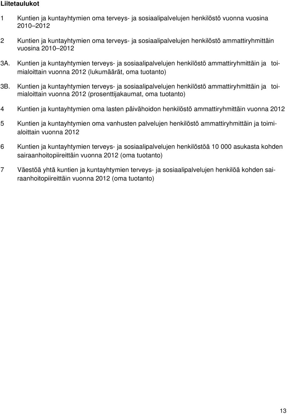 Kuntien ja kuntayhtymien terveys- ja sosiaalipalvelujen henkilöstö ammattiryhmittäin ja toimialoittain vuonna 2012 (prosenttijakaumat, oma tuotanto) 4 Kuntien ja kuntayhtymien oma lasten päivähoidon