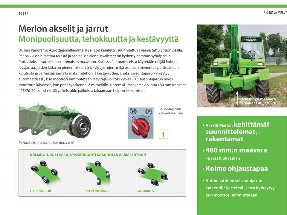 Kaikissa Panoramiceissa käytetään neljää kuivaa levyjarrua, joiden kitka on pienempi kuin öljykylpyjarrujen, mikä osaltaan pienentää polttoaineen kulutusta ja varmistaa samalla maksimitehon ja