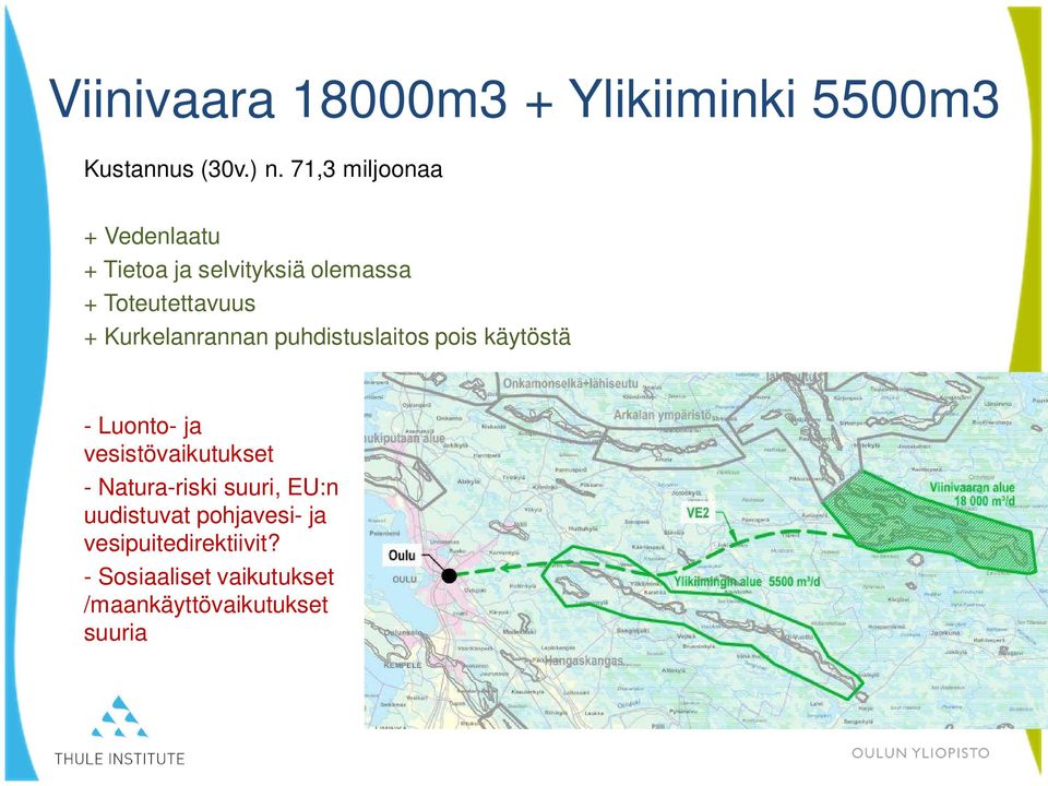 Kurkelanrannan puhdistuslaitos pois käytöstä - Luonto- ja vesistövaikutukset -