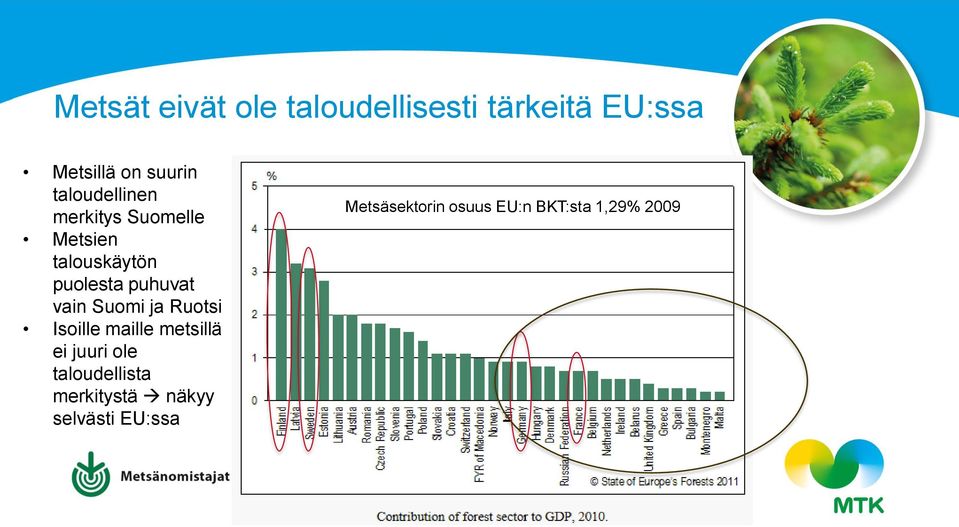 vain Suomi ja Ruotsi Isoille maille metsillä ei juuri ole taloudellista