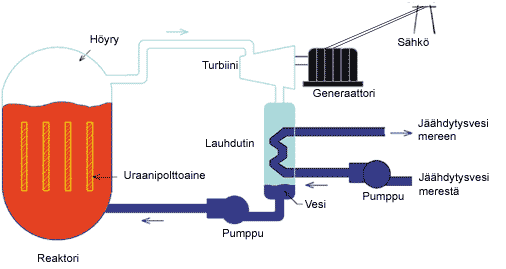 9 reaktorin toimiessa. Kaasujäähdytteisessä grafiittihidasteisessa reaktorissa (britannialaiset AGR ja Magnox) jäähdytteenä toimii hiilidioksidi ja polttoaineena käytetään luonnonuraania.