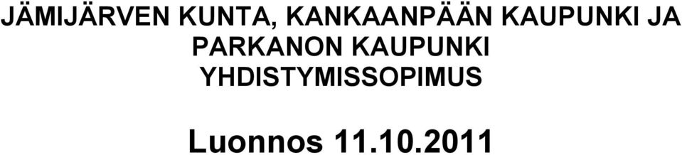 PARKANON KAUPUNKI
