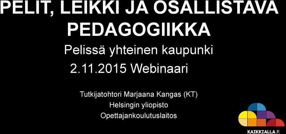 2015 Webinaari Tutkijatohtori Marjaana