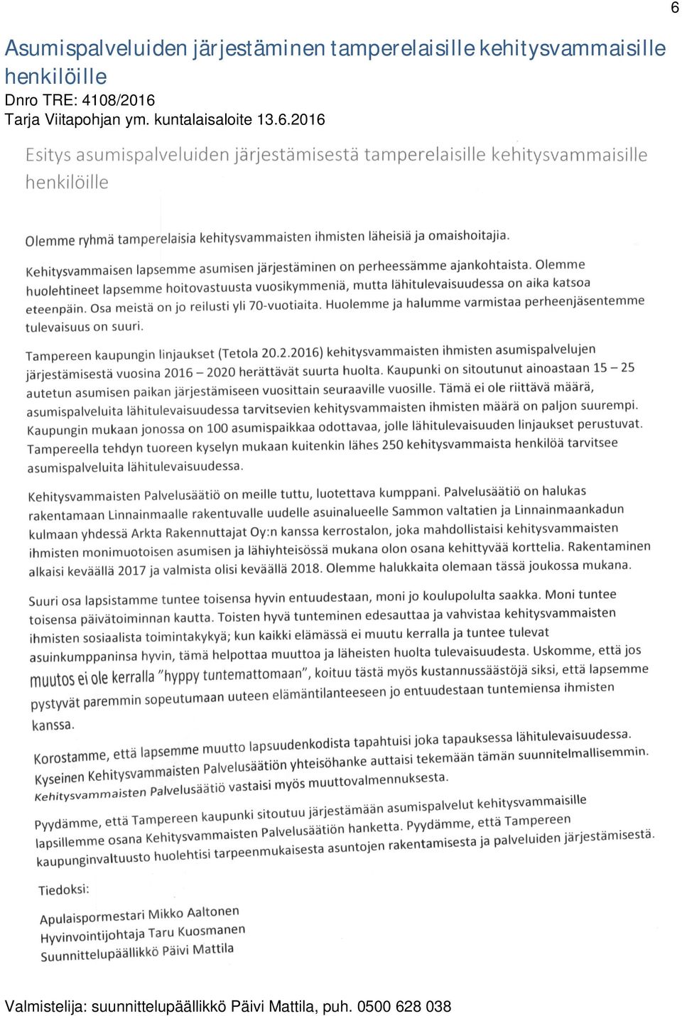 Tarja Viitapohjan ym. kuntalaisaloite 13.6.