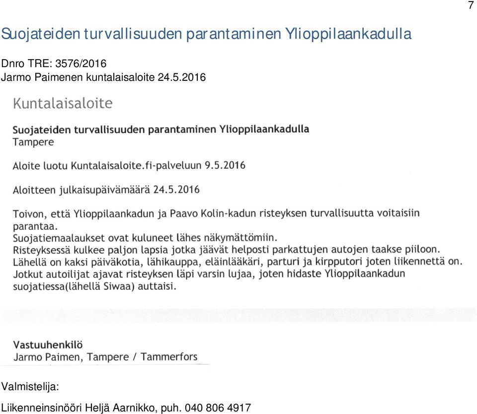 Paimenen kuntalaisaloite 24.5.