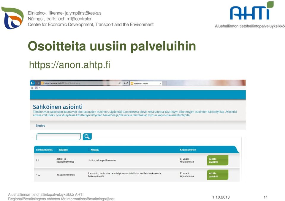 palveluihin