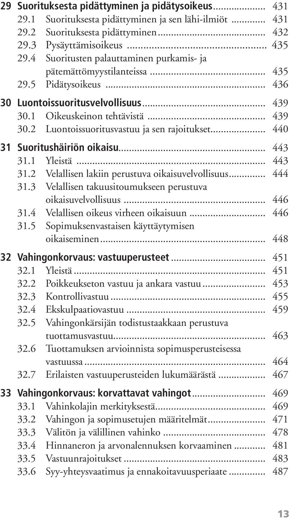 .. 440 31 Suoritushäiriön oikaisu... 443 31.1 Yleistä... 443 31.2 Velallisen lakiin perustuva oikaisuvelvollisuus... 444 31.3 Velallisen takuusitoumukseen perustuva oikaisuvelvollisuus... 446 31.