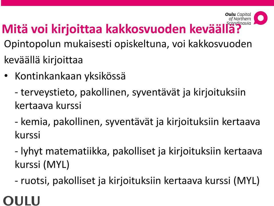 terveystieto, pakollinen, syventävät ja kirjoituksiin kertaava kurssi - kemia, pakollinen, syventävät