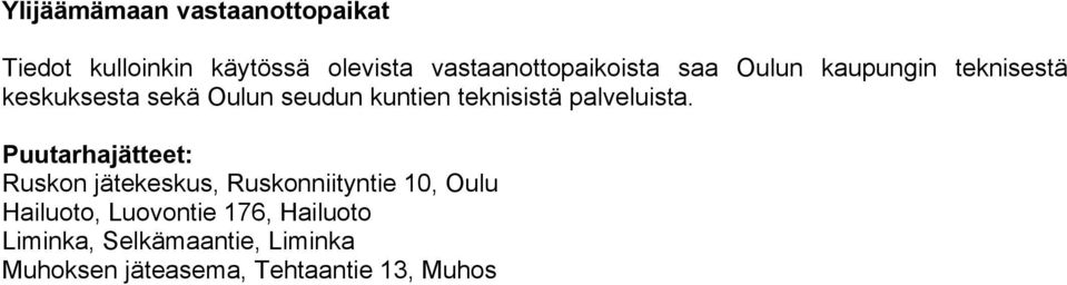 kuntien teknisistä palveluista.