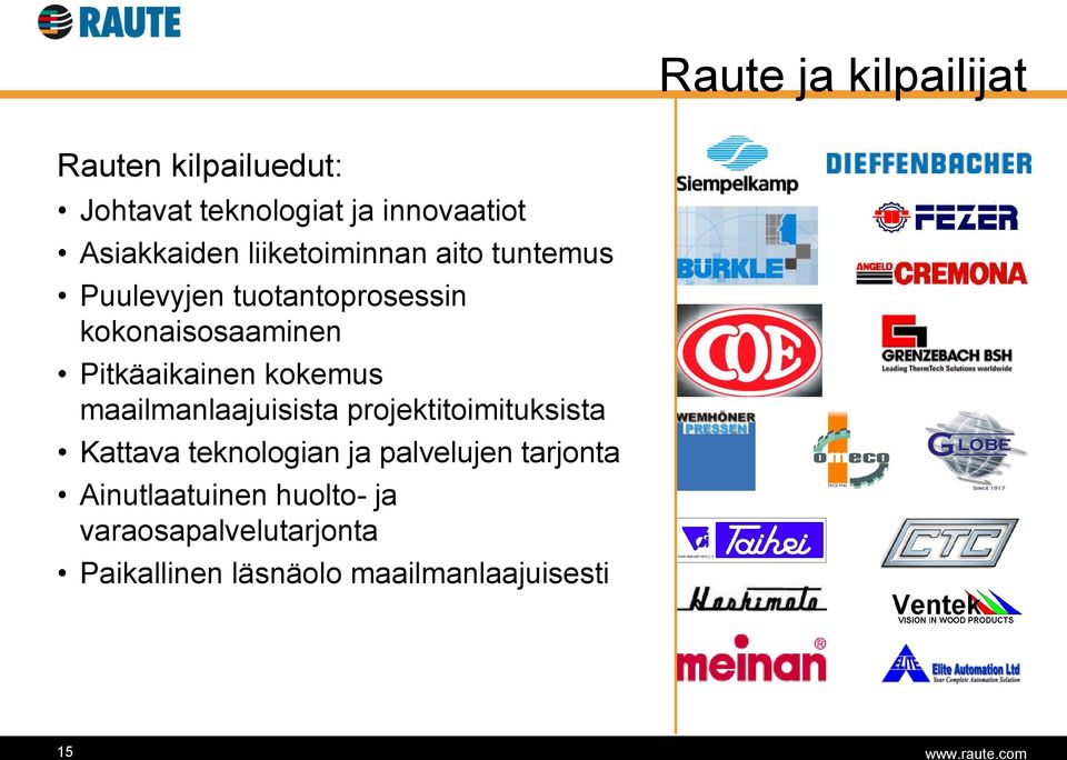 kokemus maailmanlaajuisista projektitoimituksista Kattava teknologian ja palvelujen