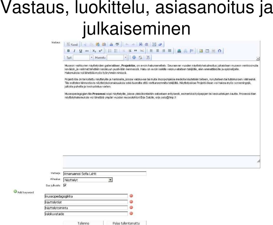 asiasanoitus
