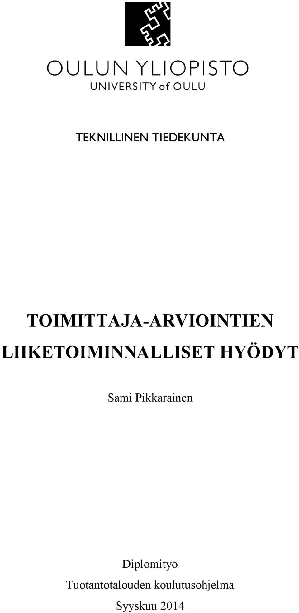 LIIKETOIMINNALLISET HYÖDYT Sami