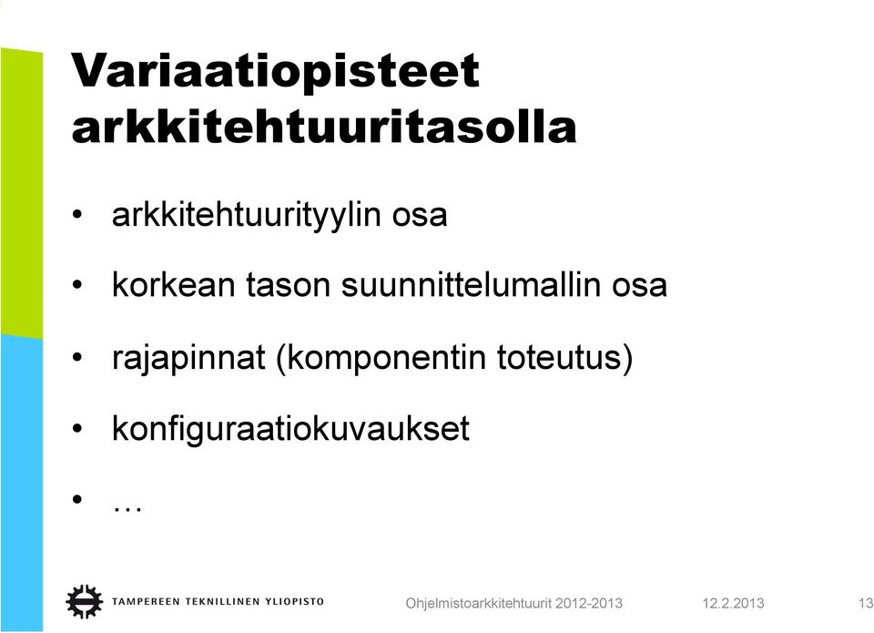 suunnittelumallin osa rajapinnat