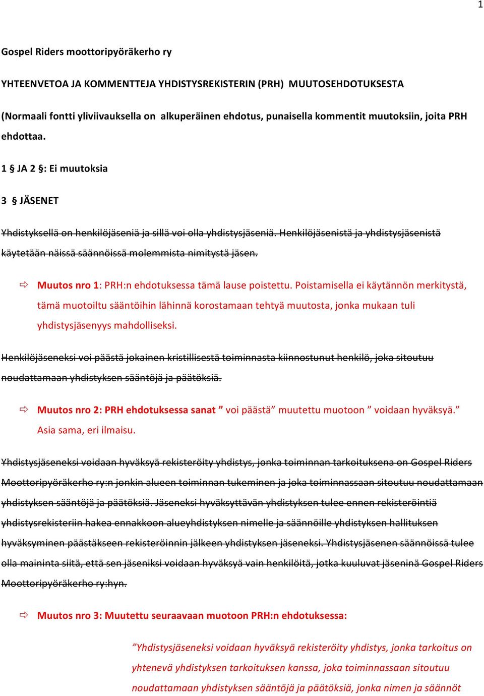 Henkilöjäsenistä ja yhdistysjäsenistä käytetään näissä säännöissä molemmista nimitystä jäsen. ð Muutos nro 1: PRH:n ehdotuksessa tämä lause poistettu.