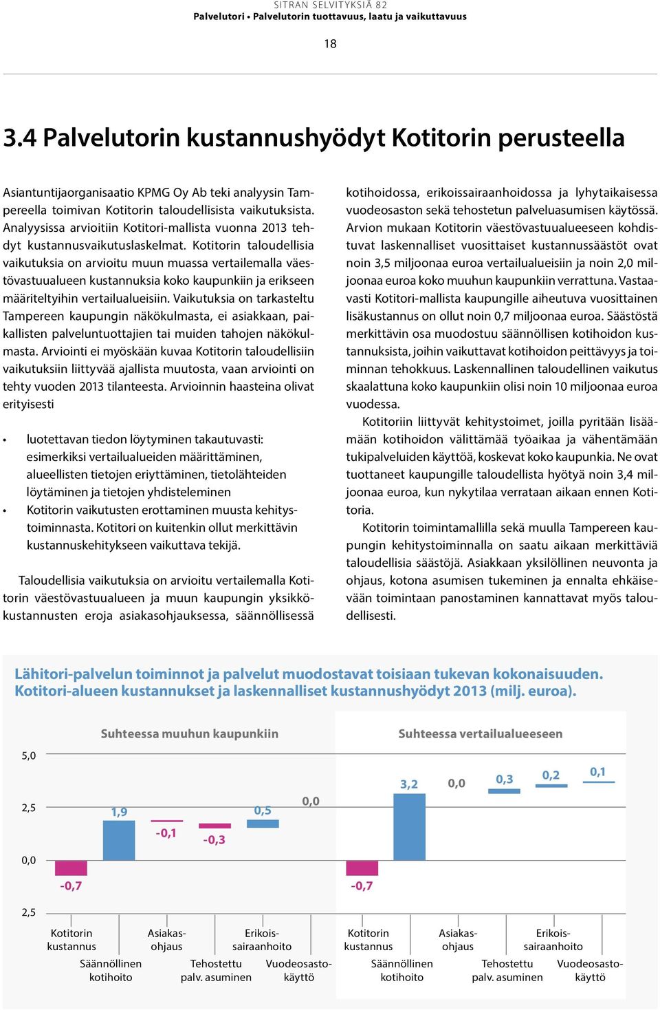 Analyysissa arvioitiin Kotitori-mallista vuonna 2013 tehdyt kustannusvaikutuslaskelmat.