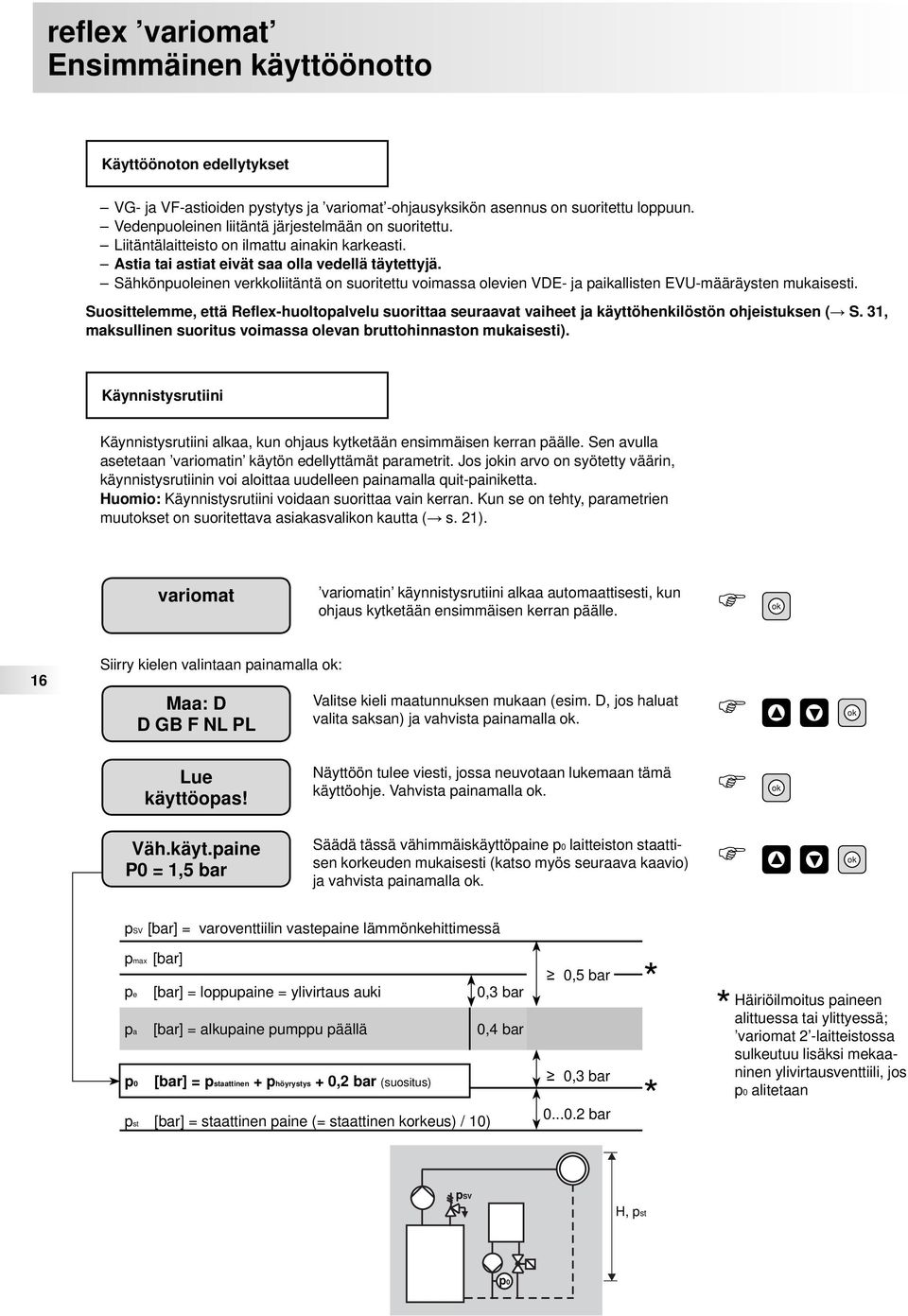 Sähkönpuoleinen verkkoliitäntä on suoritettu voimassa olevien VDE- ja paikallisten EVU-määräysten mukaisesti.